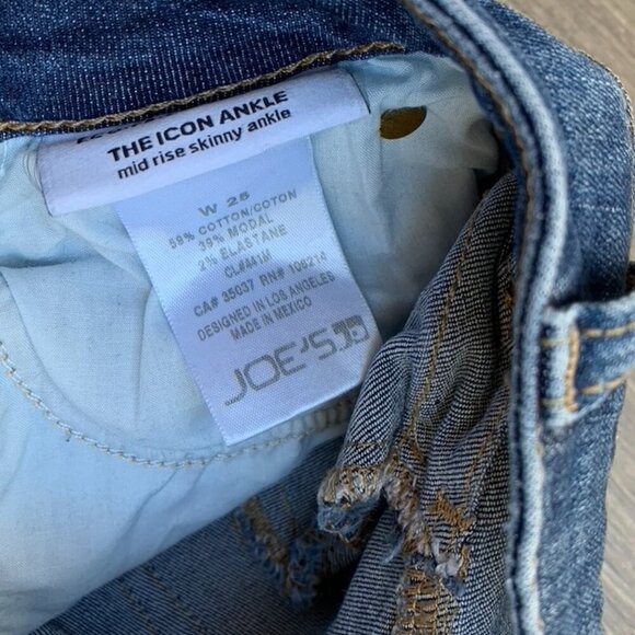 Joe's Jeans Women's Skinny Jeans Icon Ankle Denim Rolled Cuff Hem Blue - Picture 16 of 16